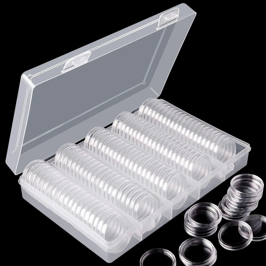 100 Pieces 30 mm Coin Capsules Holder for Coin Collection Supplies